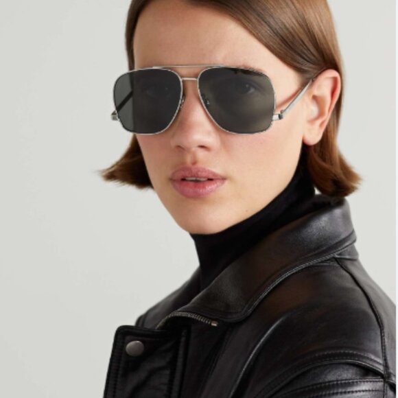 NEW SAINT LAURENT SUNGLASSES SL690 DUST 002 MEN SILVER EYEWEAR SL 690 DUST 002 - Picture 6 of 12